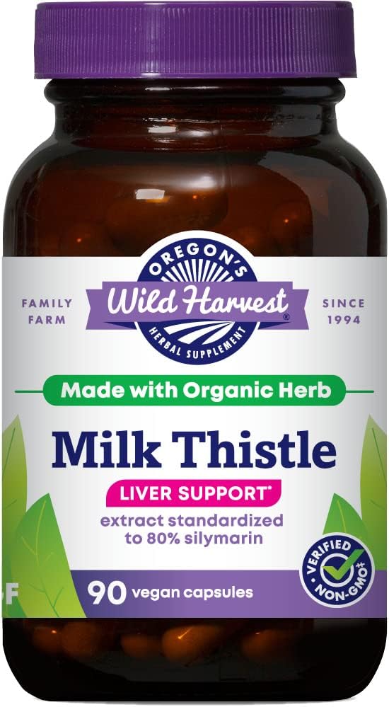 Oregons Wild Harvest Milk Thistle - Organic - 90 korkit