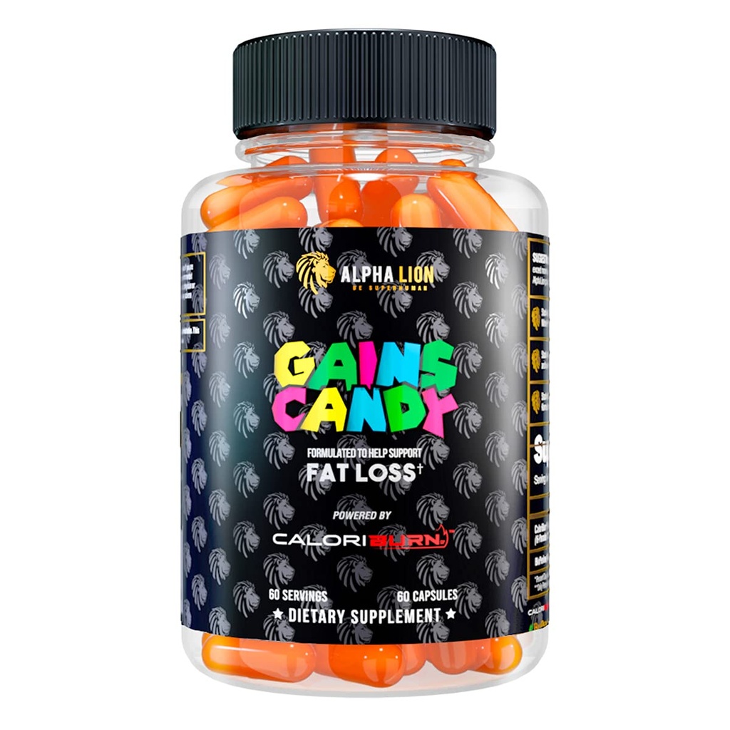 AAKKOSELLINEN LION Gains Candy, pillereitä, jotka tukevat laihtuminen, energialisät, 100% Natural Extract, Calorie Burning, Regulates Terve aineenvaihdunta, 60 kapselia (Fat Loss - CaloriBurn®)