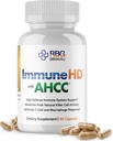 Immuuni-HD kanssa AHCC täydentää Immuunitukea, 1500 mg AHCC Mushroom Extract + Olive Leaf & Quercetin kanssa bromeliini, Natural Killer Cell Activity for Immune System, Liver Function, 90 Caps, RBG