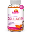 Collagen Gummies- Natural Marine Collagen naisille, ja miesten- Collagen täydentää ihon hiukset, kynnet- Hydrolyzed tyyppi 2 & 1 3- Korvaa pillerit ja jauheet - Ei liivate, Kosher, Halal- 100 Ct.