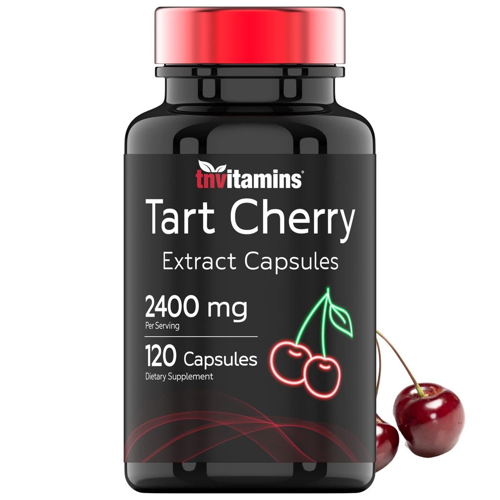 Tart Cherry Capsules (2400 MG - 120 Count) ... Montmorency Cherry Extract... Tarjoaa antioksidantteja, Antosyaniineja, & Phytonutrients ... Tart Cherry for Sleep and More!