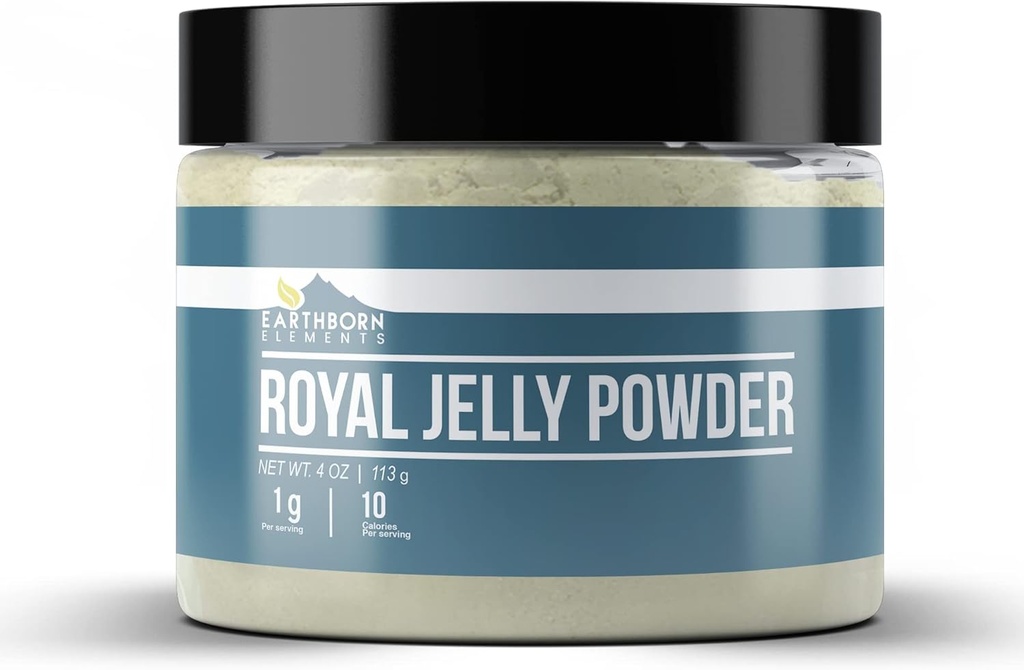 Elementit Royal Jelly Powder (4 oz), Resealable Jar, Pure & Non GMO