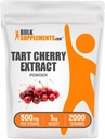 BulkSupplements.com Tart Cherry Extract Powder - Tart Cherry Supplement, Herbal Supplement - Antioksidantti lähde, Gluteeniton, 500 mg per tarjoilu, 5kg (11 lbs) (pakkaus 5)