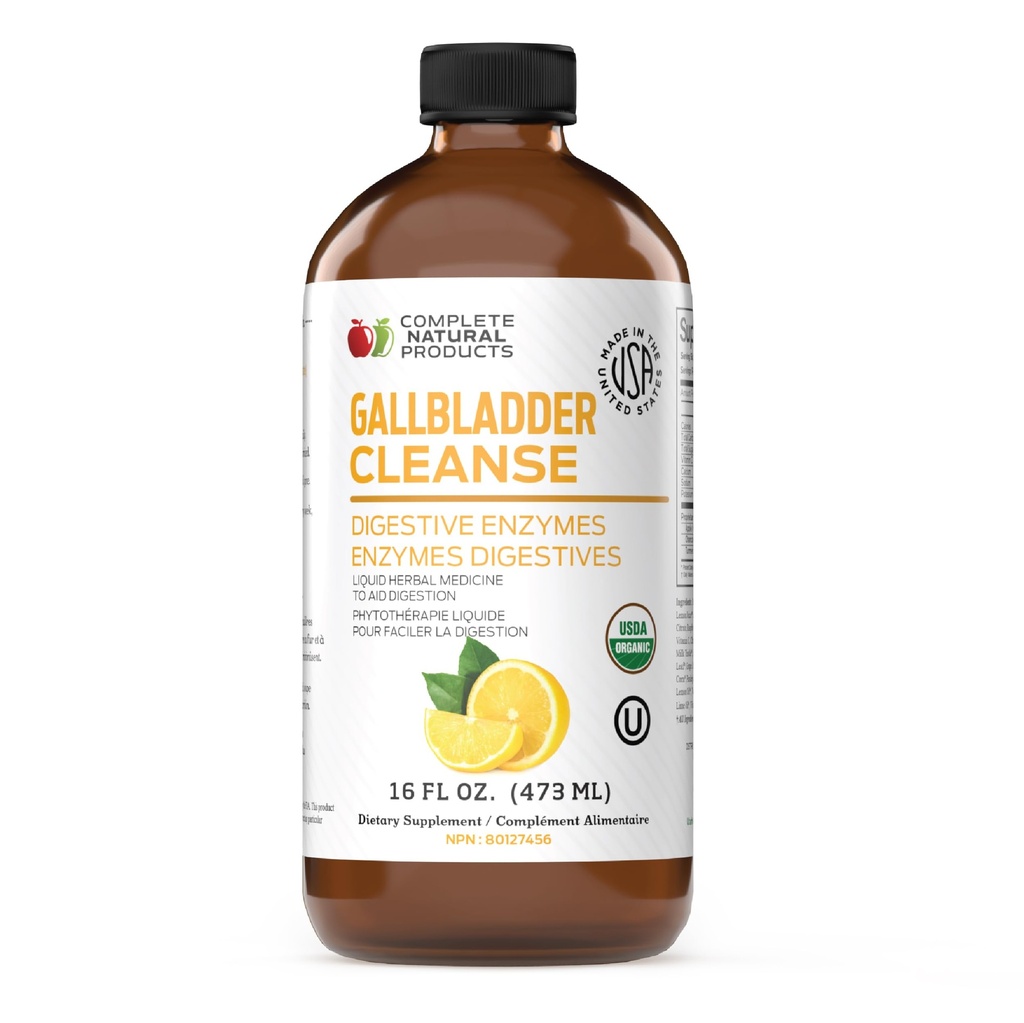 Komplett Natural Gallbladder Komplett - Liquid Supplement för Gallbladder Support, Liver Cleanse och Digestive Health med Apple Cider Vinegar, Gurkmeja, Beet, Digestive Enzymes, Milk Thistle - 16oz