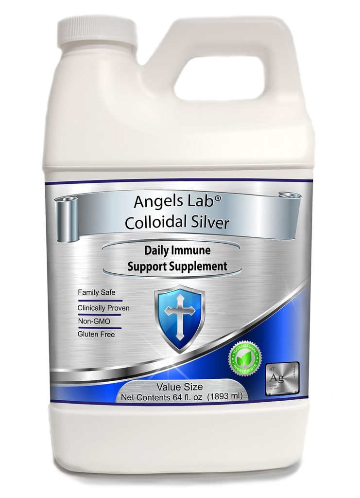Colloidal Silver Immune Support 10 PPM Nano Liquid (64 oz)