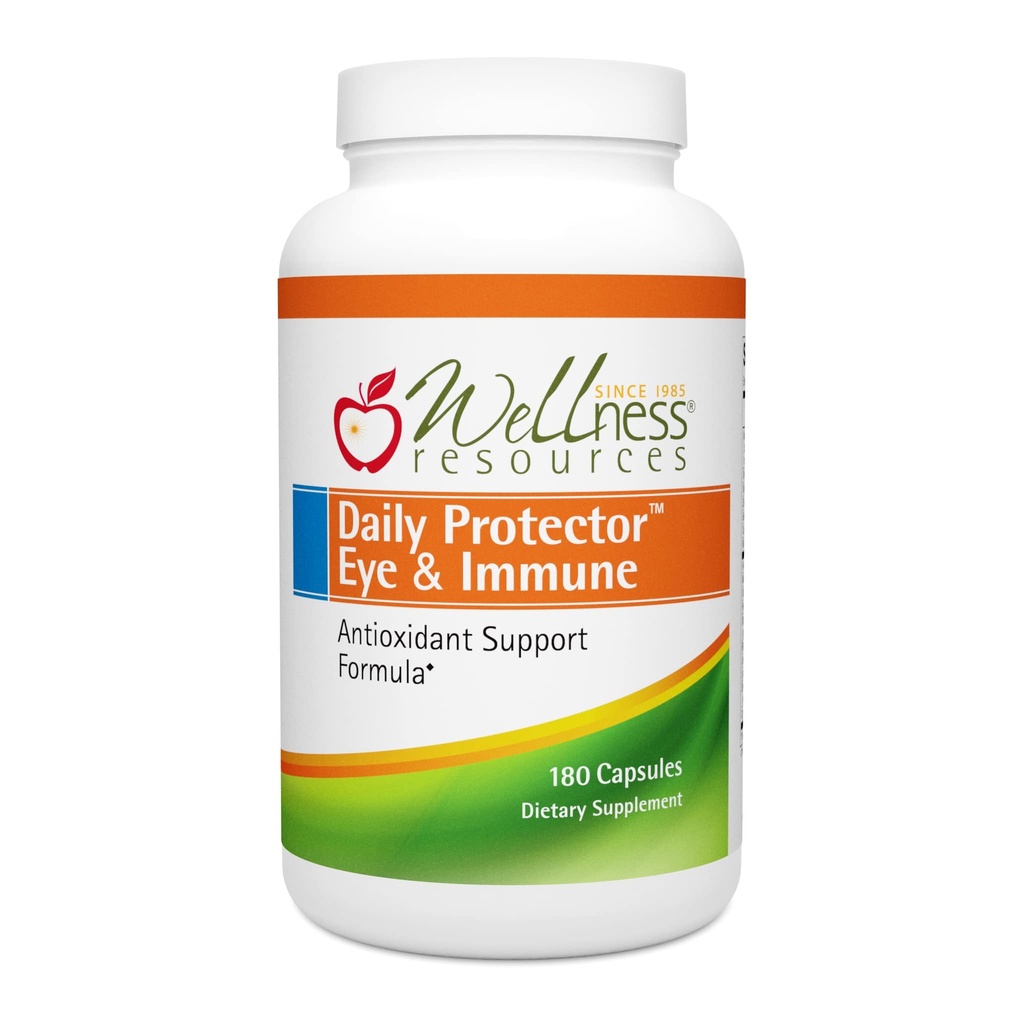 Wellness Resources Daily Protector Eye & Immuuni - Lutein, Lycopene, Zeaksantiini, kryptoksantiini, mustikka ja enemmän silmien, immuuni, ja ihon terveys (180 kapselia)