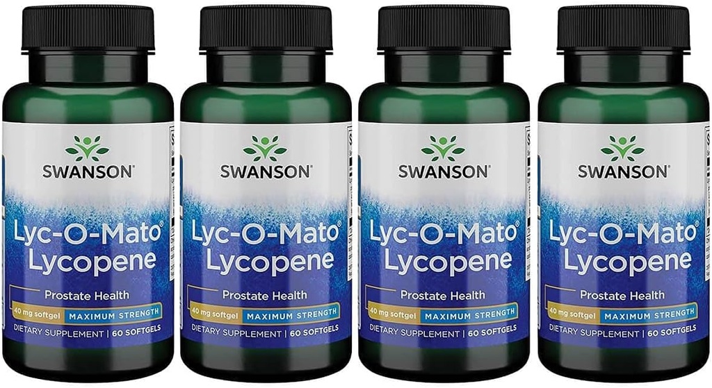 Swanson Super-Strength LYC-O-Mato Lycopene 40 Milligramma 60 Sgels (4 pakkaus)