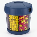 Mossime Supplement Organizer Extra Large 7 Osastot, TPU Soft Lid Easy Open Pill Dispenser, Yhden kuukauden matka lääkkeiden säilytys Vitamiinin haltija, Lääkepakkaus pilleri pullo