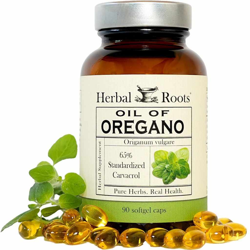 Kasviperäisiä juuria öljy Oregano - valmistettu Välimeren Oregano Oil - 90 Helppo niellä Softgel kapselit - extra vahvuus 150mg