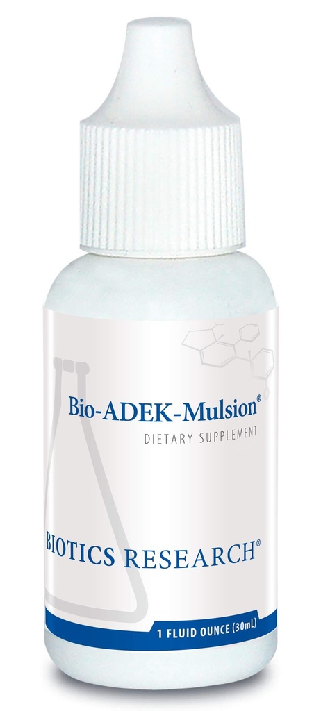 Biotics Research Bio ADEK Moulsion - Emulgoitu Formula, parempi hyötyosuus, tukee terveitä immuunivasteita, luun terveys, silmien terveys, sydän-ja verisuonitauti, 1 fl oz