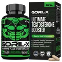 GORIL-X Testosteroni Booster miesten - harjoitus Testosteroni täydentää - lisätä kokoa, voimaa ja energiaa - 1000 mg mies parantaa kiimainen Goat Weed - Maca Root, Tongkat Ali & Tribulus Terrestris 60 Caps