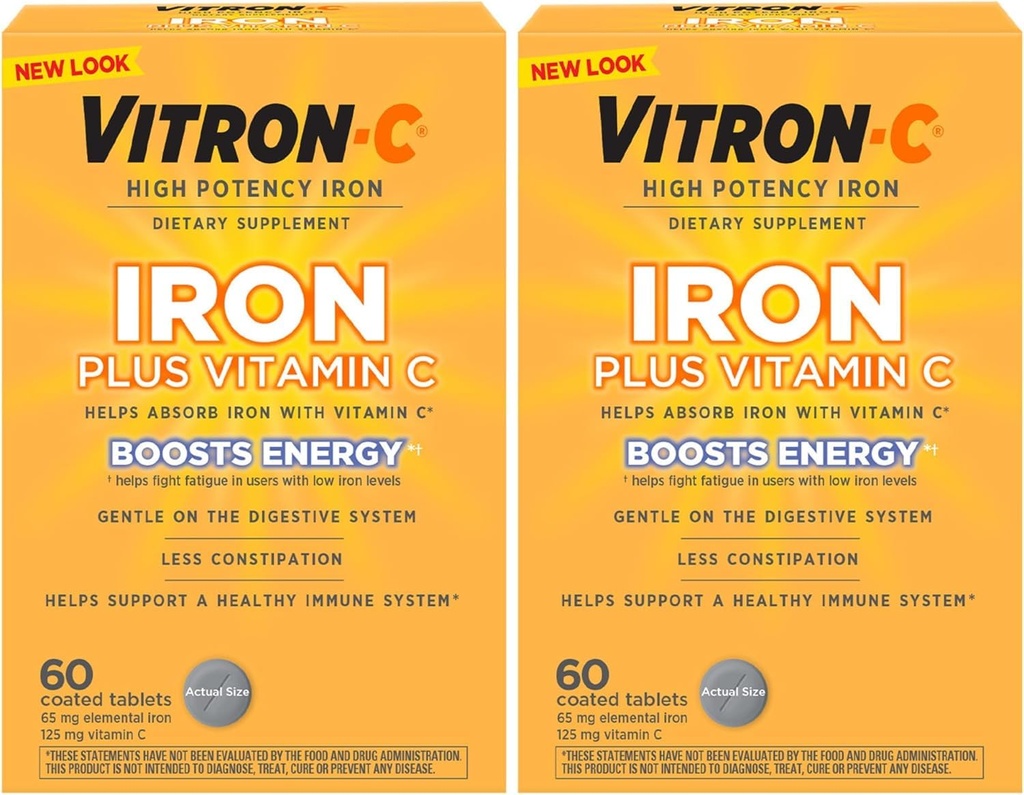 Vitron- c High Potency Iron Supplement Tabletit 60 Ct (pakkaus 2)