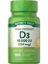 Nature's Truth D3-vitamiini 10 000 IU Softgels Supplement 