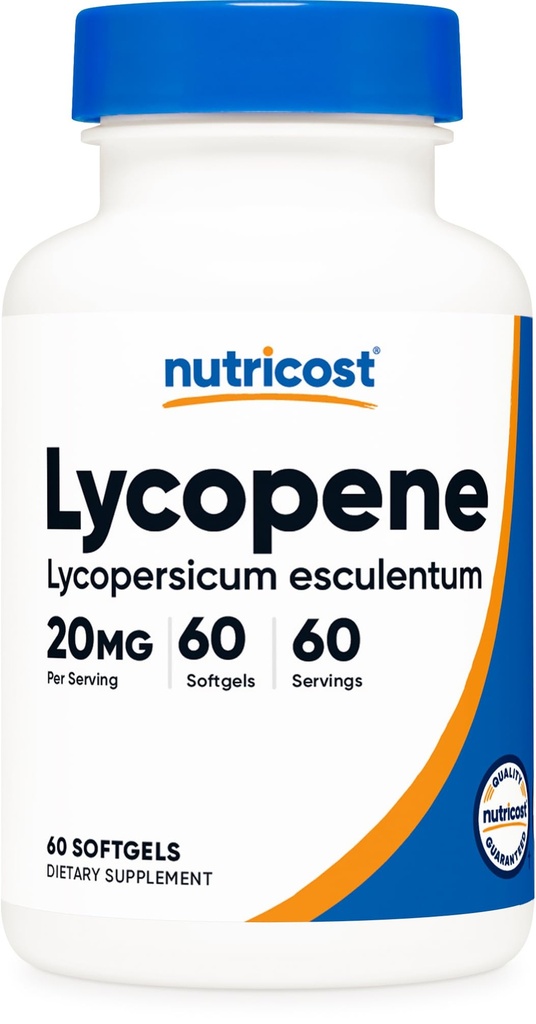 Nutricost Lycopene (20 mg) 60 Softgels - Gluteeniton, muu kuin GMO