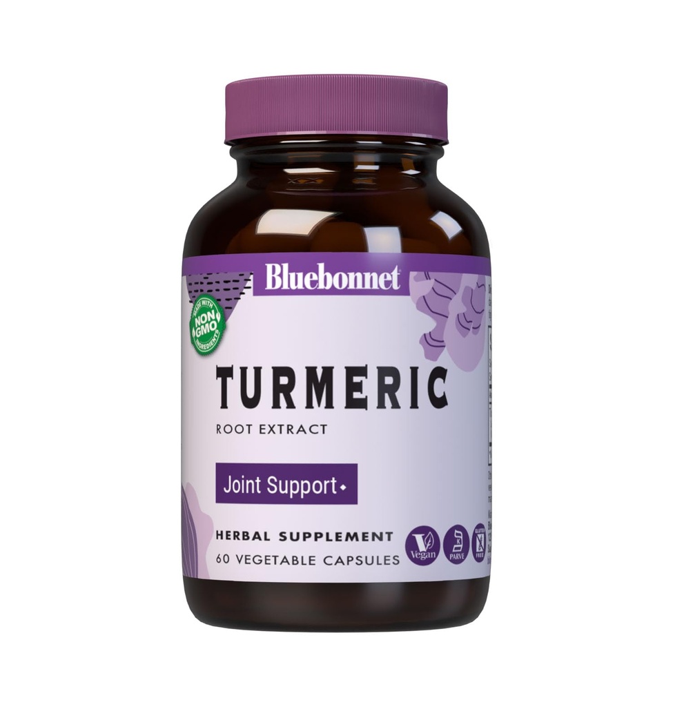 BlueBonnet Turmeric Root Extract täydennysosa, 60