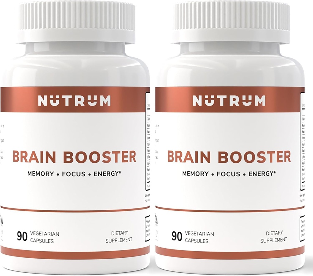 Brain Booster Supplement - Brain Power Nootropic Supplement - aivojen pillereitä Focus, Muisti, Selkeys, Energia & Parempi keskittyminen Alpha-GPC, L-Theanine, Rhodiola, Ginseng, Guarana (paketti 2)