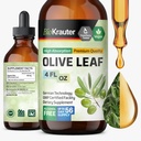 BIO KRAUTER Olive Leaf Extract Liquid - Olive Leaf Tincture for Immuuni tuki - Alkoholi ja sokeriton - Vegan Drops 4 Fl.Oz.