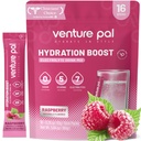 Venture Pal Sugar Free Electrolyte Powder Packets - Liquid Daily IV Drink Mix för snabb Hydration & Party Recovery | 5 Vitaminer & 7 Electrolytes | Keto Friendly | Non-GMO | Certified Vegan | 16 Sticks