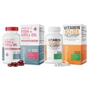 Bronson-vitamiini K2 (MK7) D3-lisällä Omega-3 kala + Krill Oil 1000 MG