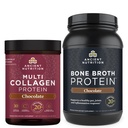 Antiikin ravitsemus Multi Collagen Protein Powder, Chocolate, 40 tarjoilua + Bone Broth Protein Powder, Chocolate, 40 tarjoilua