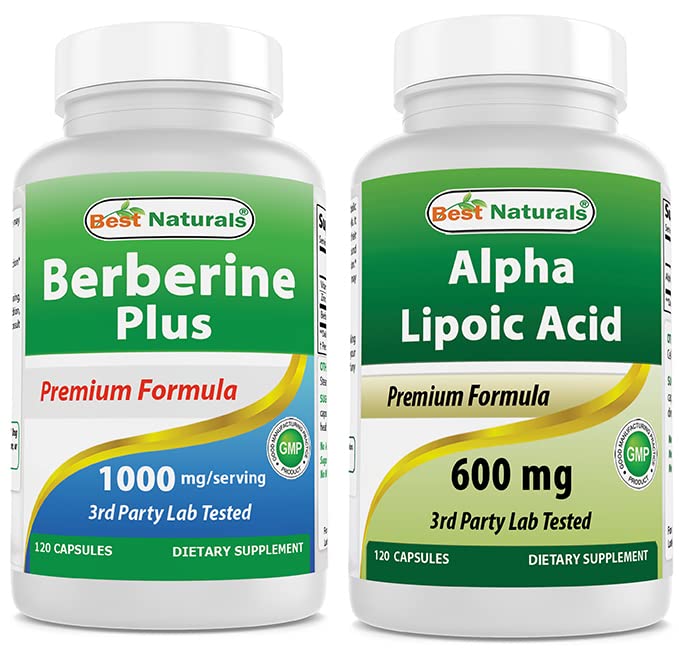 Bästa naturliga Berberine Plus 1000mg & Alpha Lipoic Acid 600 mg