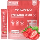 Venture Pal Sugar Free Electrolyte Powder Packets - Liquid Daily IV Drink Mix för snabb Hydration & Party Recovery | 5 Vitaminer & 7 Electrolytes | Keto Friendly | Non-GMO | Certified Vegan | 16 Sticks