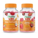 Elävät monivitamiini lapset + Sinkki 25mg Lapset, Gummies Bundle - Suuri maistaminen, vitamiini täydentää, Gluteeniton, GMO vapaa, purukumi