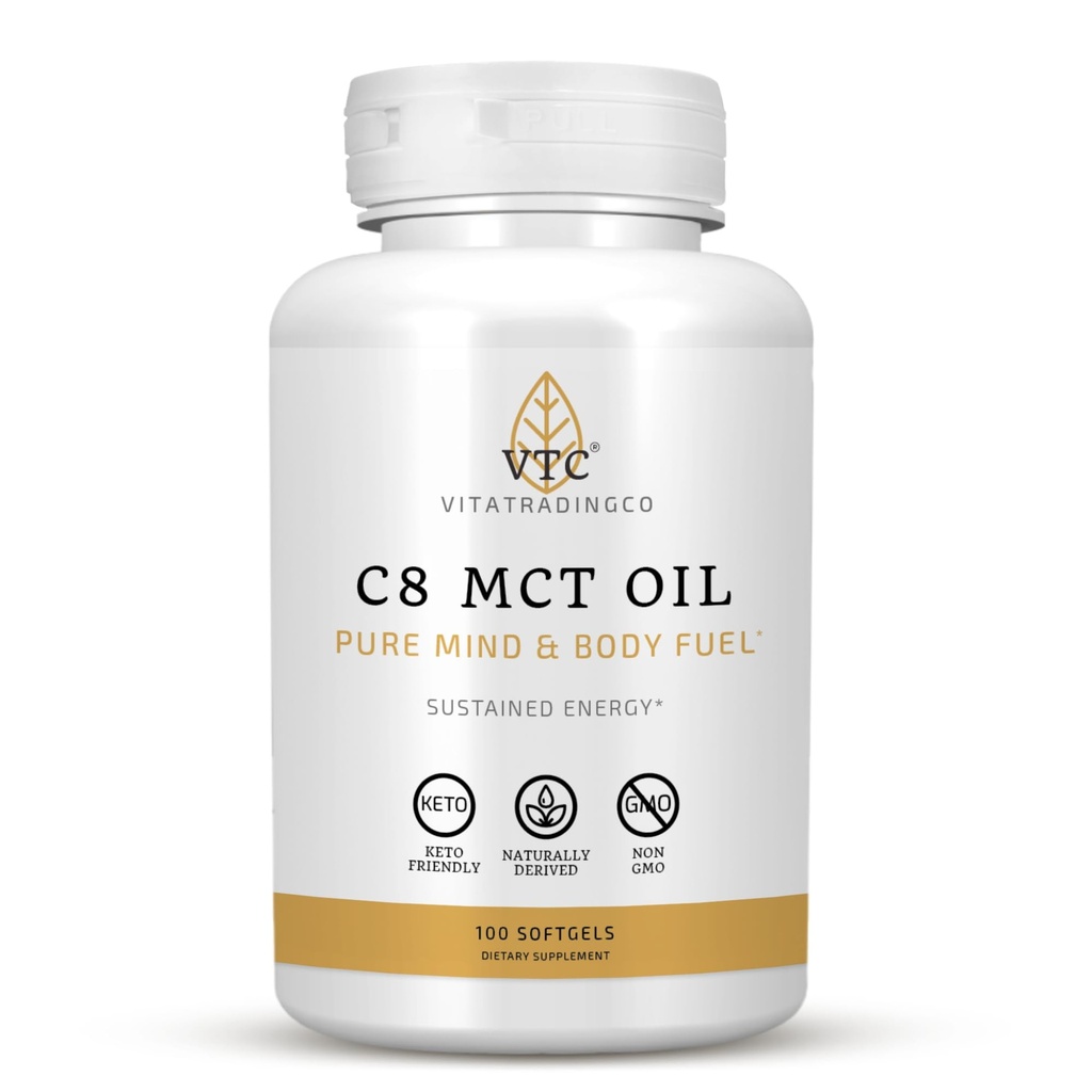 VTC VitaTradingCo. C8 MCT Oil Caprylic C8 Supplement 
