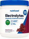 Nutricost Electrolyte Complex Powder (120 portioner, druva) - Hydration Supplement Drink Mix med vitaminer och mineraler