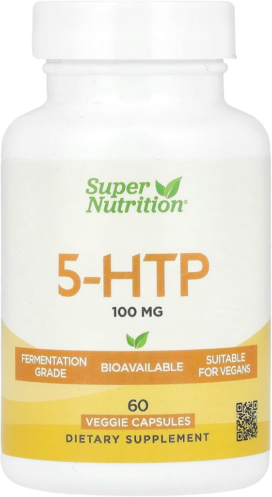 SuperNutrition 5-HTP, 100 mg, 60 kasviskapselia