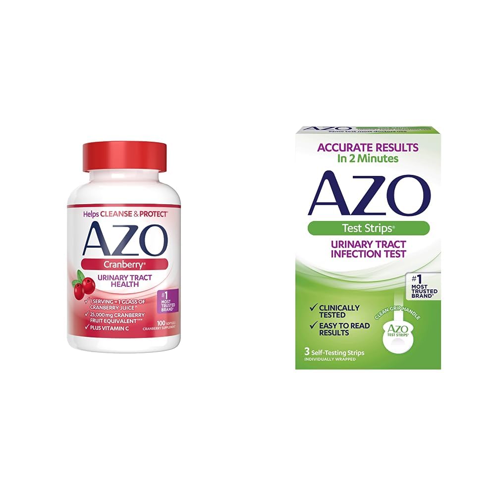 AZO Cranberry Virtsatie- ja virtsatieinfektiotestiliuskat, tarkat tulokset 2 minuutissa, kliinisesti testattu, helppo lukea tulokset, 3 lukua