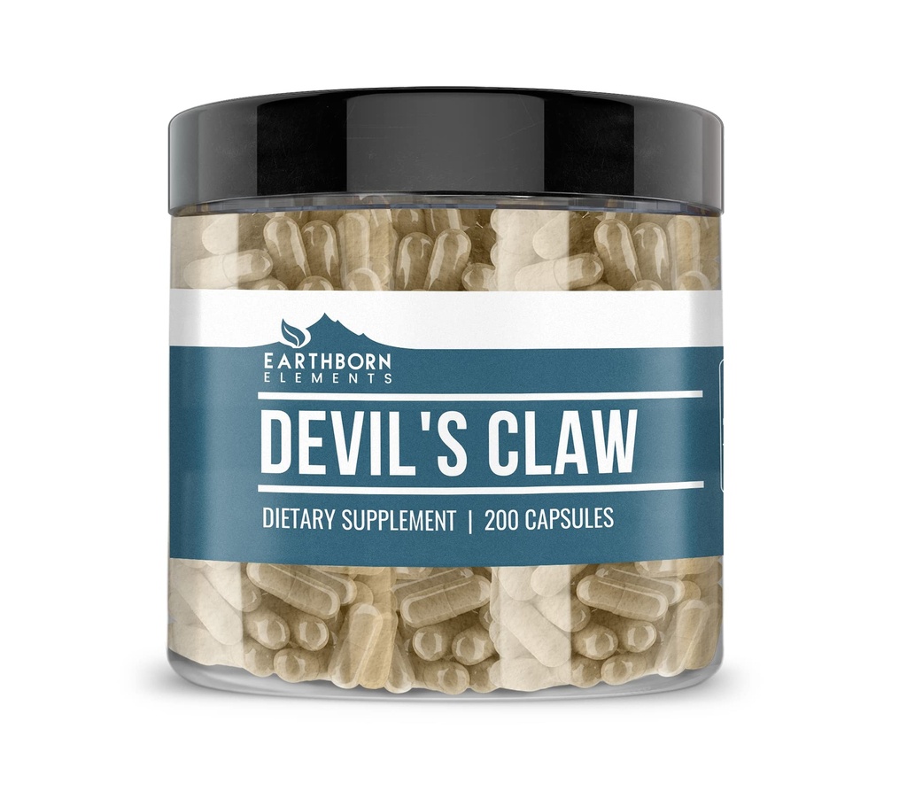 Maassa syntyneet elementit Devil... Claw Extract 200 kapselia, puhdas ja laimentamaton, ei lisäaineita
