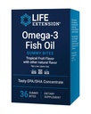 Life Extension Omega-3 Fish Oil Gummy Bites, EPA DHA Rasvahapot, suuri annos EPA DHA Tuki herkullinen pureskeltava muoto, ei-GMO, Gluteeniton, 36 Gummy Bites
