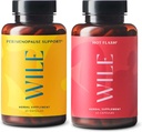 Wile Perimenopaussi tuki + Hot Flash lisäravinteet, 2-pack vaihdevuodet tukea naisille, (2) pullot 60 kapselia Kukin, 120 Yhteensä
