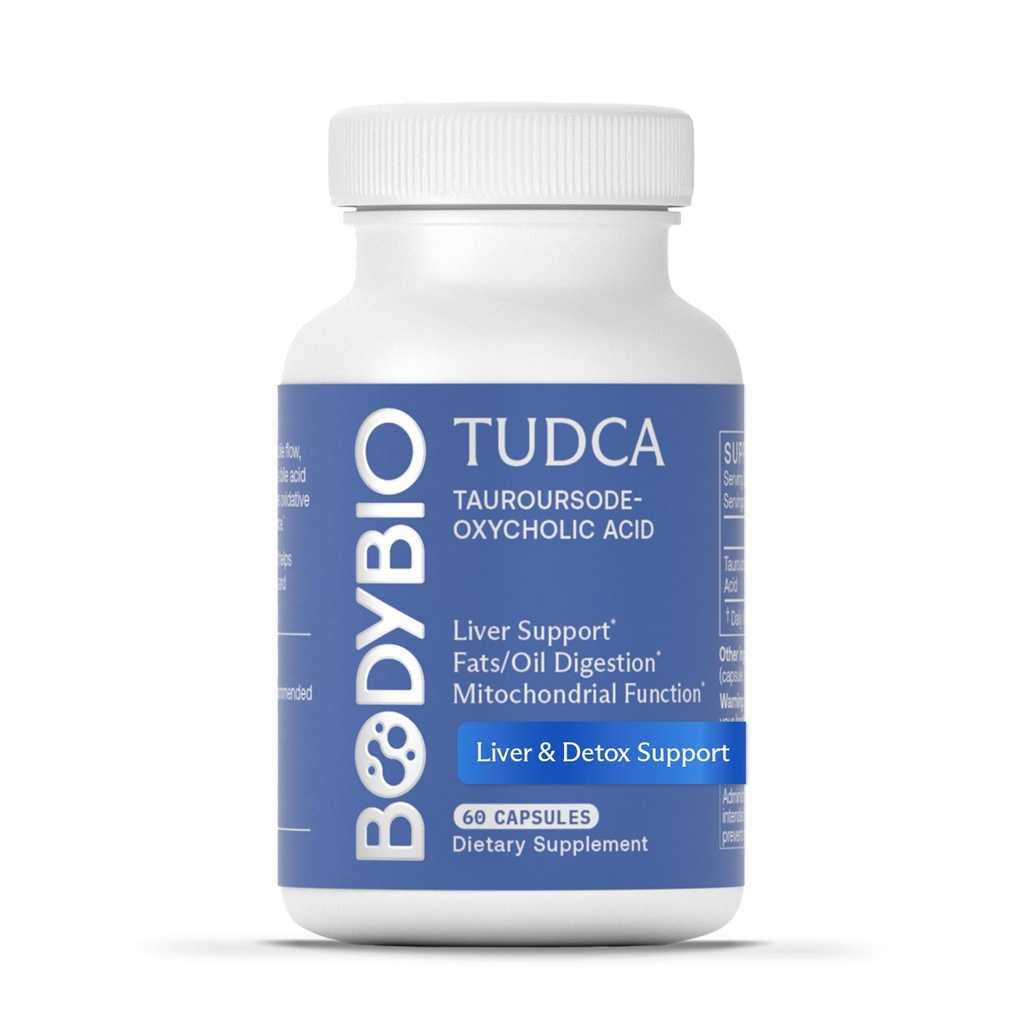 BodyBio TUDCA - Pure Tauroursodeoksikoolihappolisä - Tuki Bilevirtaus, Fat Metabolia ja Maksa Detox