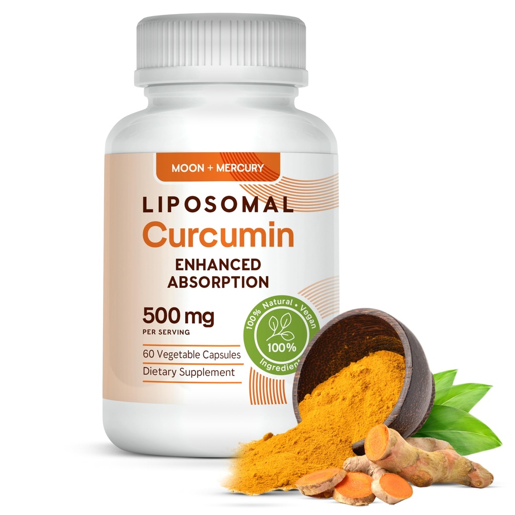 Liposomaalinen kurkuma Curcumin 500 mg - 60 kurkuma Curcumin lisäravinteet kapselit