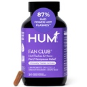 HUM Fan Club Menopause Probiotic Supplement, Estrogeenivapaat vaihdevuodet täydentää naisille, Non hormonal, tukee energiaa & Hot Flashs, Rypälesiemenuute & Siperian Raparperi, 30 Vegaanikapselit