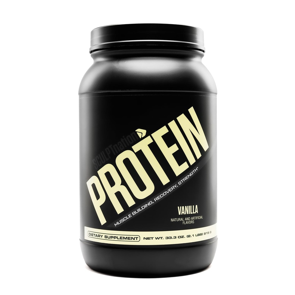 Skulpt Nation av V Shred Protein Powder (Vanilla) - Premium Whey Protein Powder Vanilla och BCAA för att stödja muskelbyggnad och återhämtning - 30 portioner