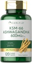 Carlyle KSM-66 Ashwagandha 600mg ... 120 Caplets... Extract Supplement L-Theanine...
