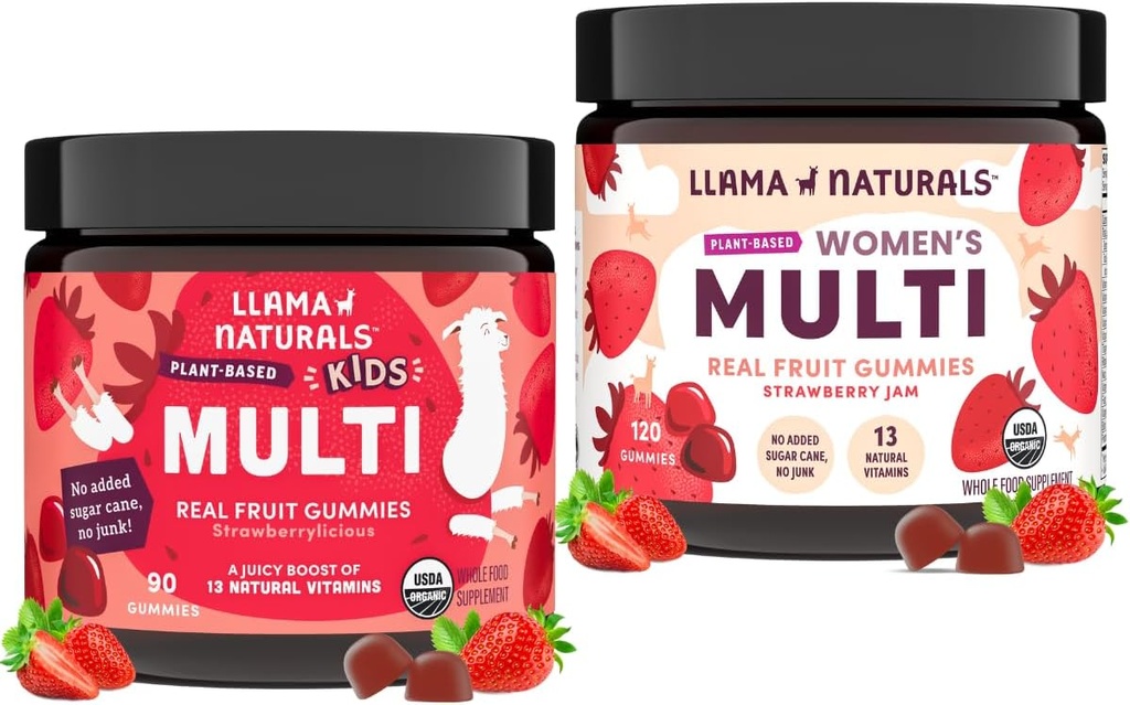 Llama Naturals Real Fruit Multivitamiini Gummies 