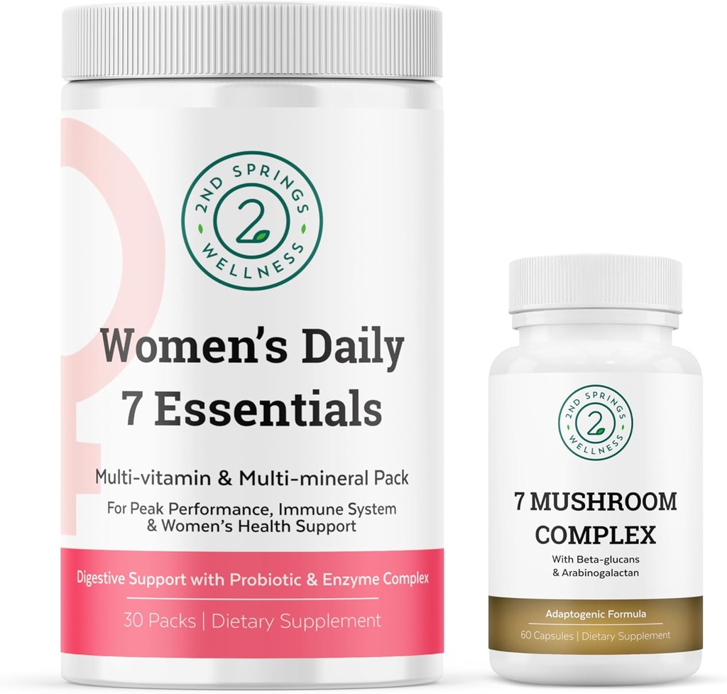 Nainen Vitality Bundle - 7 Sienten Complex & naisten päivittäin 7 Essentials for Complete Wellness