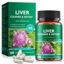 Maksan Cleanse Detox & Repair - Health Liver Support Herbal Supplement maito Thistle, Burdock, Turmeric Curcumin, Voikukka, ja lisää - 60 Vegan Liquid Phyto-Caps