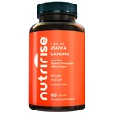 NutriRise Organic Ashwagandha juurikapselit mustapippurilla, 1300mg, luonnollinen stressi ja mieliala, kilpirauhasen ja immuunin tukilisä, selkeys, tarkennus ja energia, Gluteeniton, 60