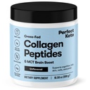 Täydellinen Keto Collagen Peptides Protein Powder with MCT Oil, Hydrolysed Collagen, tyyppi I & III Supplement, Gluteeniton, Grass Fed, Low Carb, Keto Coffee Creamer, Collagen for Women & Men, Ei maukasta