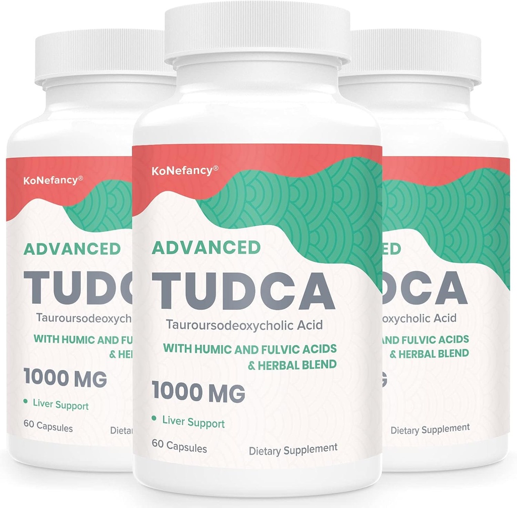 TUDCA Liver Supplements 1000mg - 180 Vegan Kapselit,Milk Thistle Herbal Blend kanssa Fulvic ja Humira maksa, Ruoansulatuselimistö