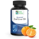 Vihreä pastöroitu fermentoitu turska Maksa öljy Orange maku 120 Caps