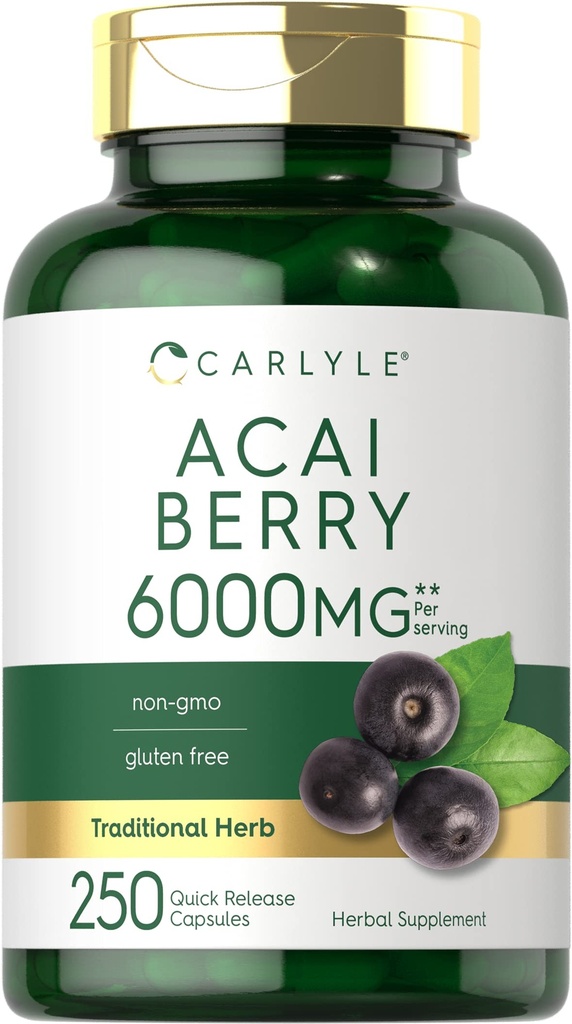 Carlyle Acai Berry kapselit 6000 mg ... 250 Count ...
