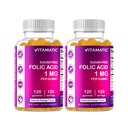 Vitamatic Folic Acid Gummies 1000 mikrog (1 mg) ...