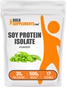 BulkSupplements.com Soy Protein Isolate Powder - Vegaaniproteiinijauhe, aromiton - puhdas & Gluteeniton, 30 g per tarjoilu, 500g (1,1 lbs) (Pakkaus 1)