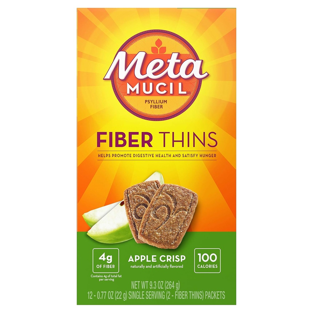 Metamucil Fiber Wafers Apple Crisp 24 Varje (Pack av 5)